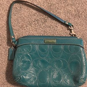 Coach wristlet Turquoise